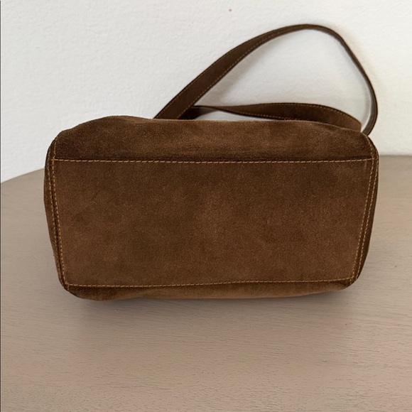 Chanel Brown Suede Tote Bag - Picture 7 of 11